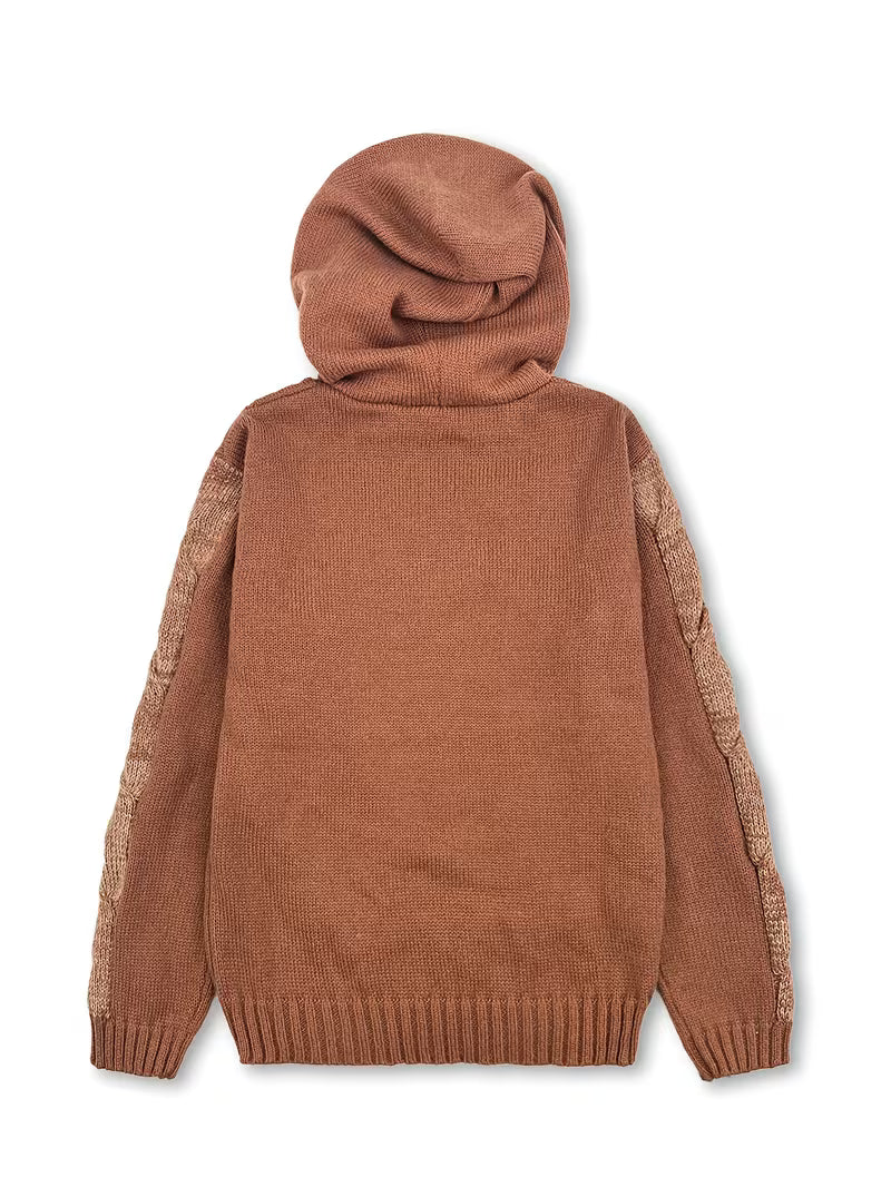 Cypriana – Elegant Strikket Genser Med Hette