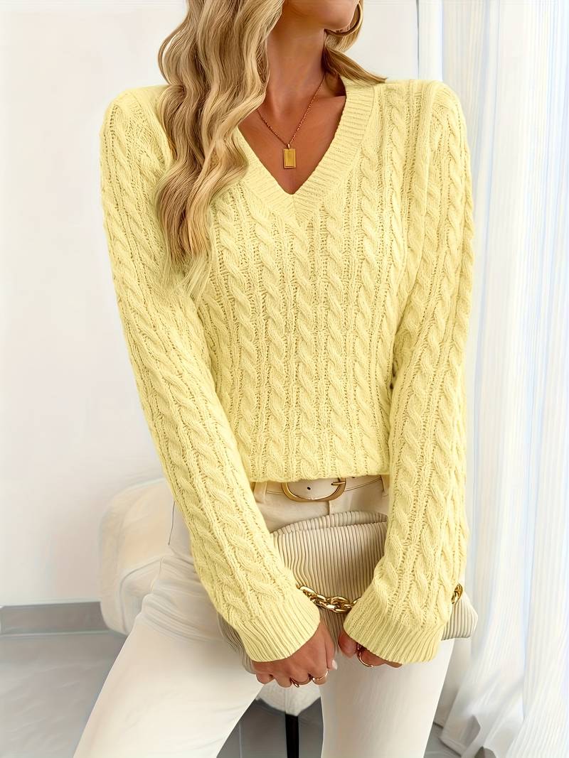 Sivanit - Langermet Ribbestrikket Genser