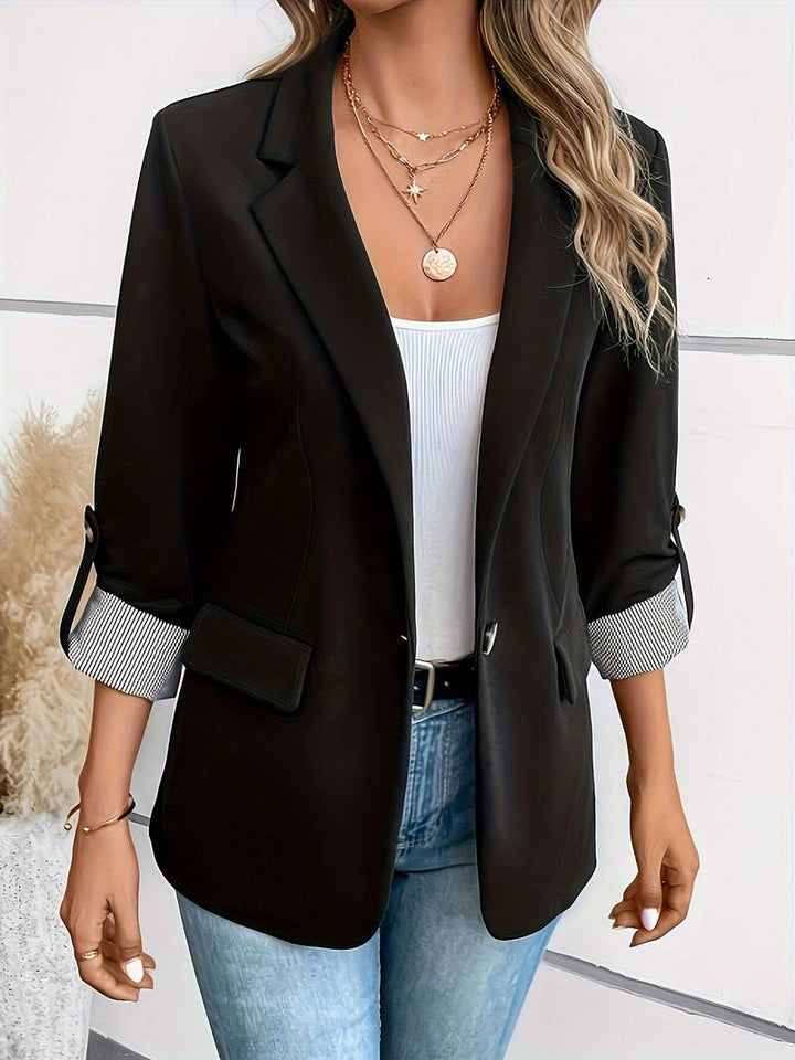 Galiah - Elegant Dobbeltradet Blazer Med Reverskrage