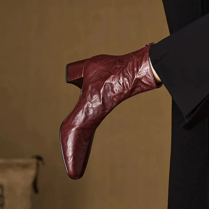 Selmia – Uformelle Ankelstøvler Med Firkantet Tå