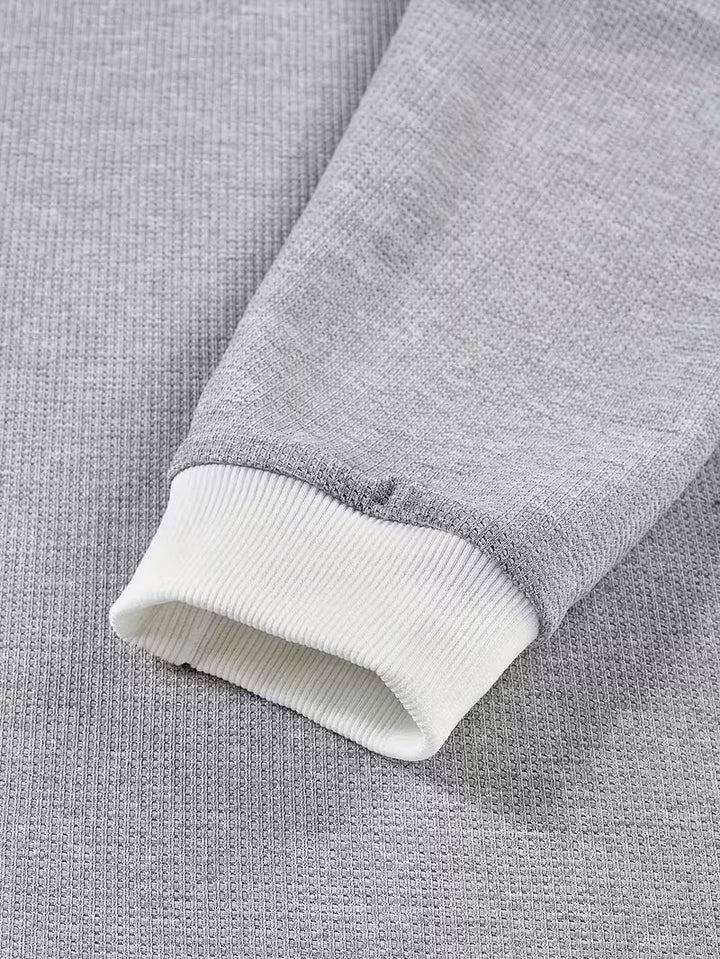 Gennady – Teksturert Vaffelstrikket Skjorte Med Kontrastkrage