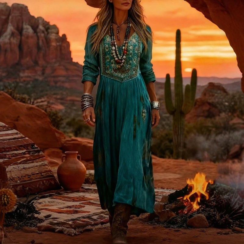 Georgina – Vintage blomsterkjole