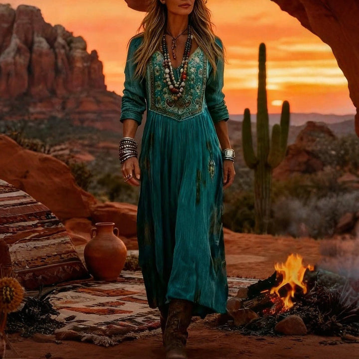 Georgina – Vintage blomsterkjole