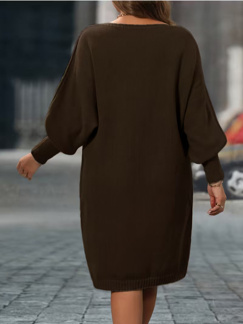 Enkeleida - Rombe Geometrisk Mønster Vinter Kjole