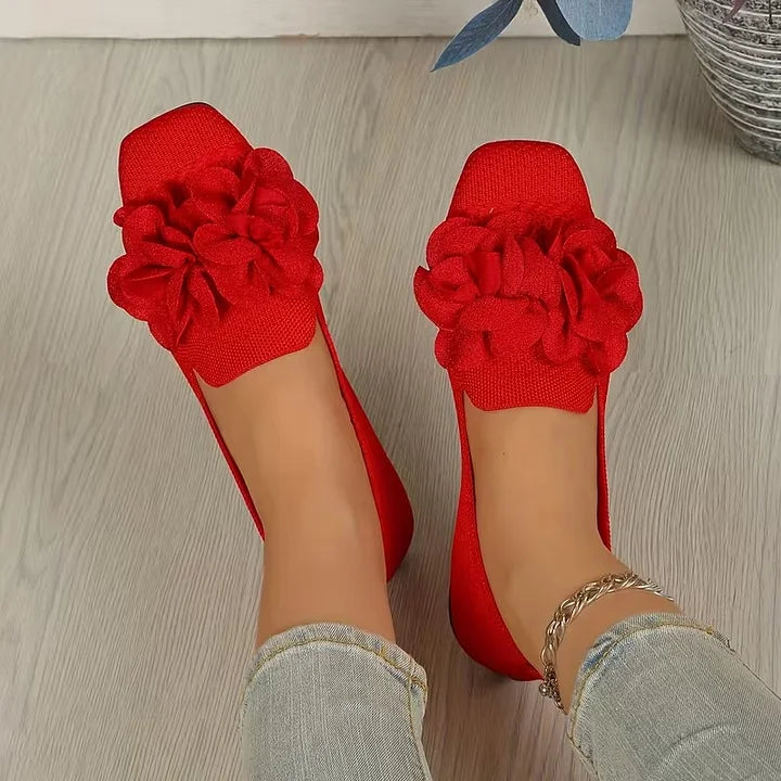 Catriona - Blomstret Mary Jane Med Flat Hæl