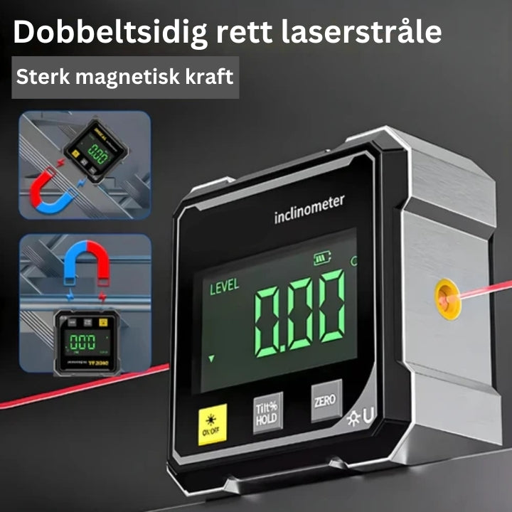 AngleMaster - Digital Magnetisk Silke-Laserhellingsmåler