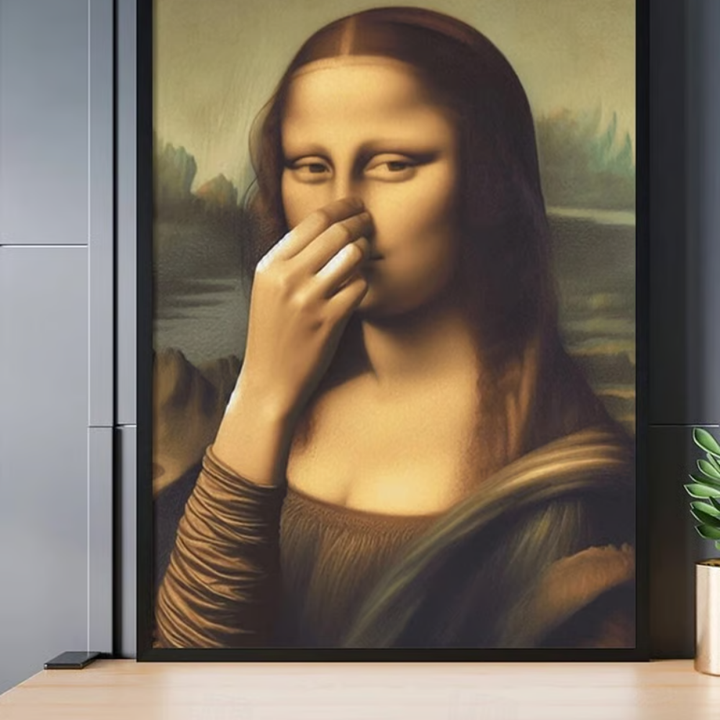 WinkArt - Mona Lisa med et blunk Humoristisk Pakat