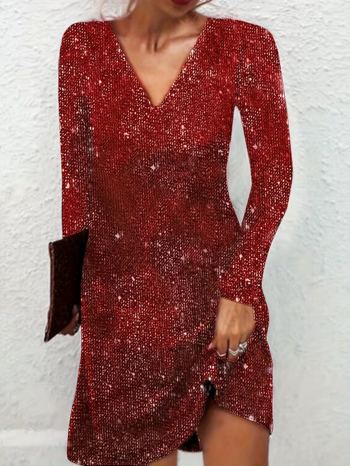 Eglantina - Midikjole Med Tunge Broderte Perler