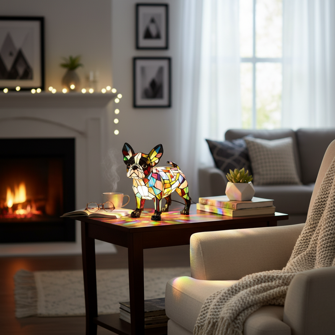 PawLamp – Unik Kunstnerisk og søt Bordlampe i form av en Hund