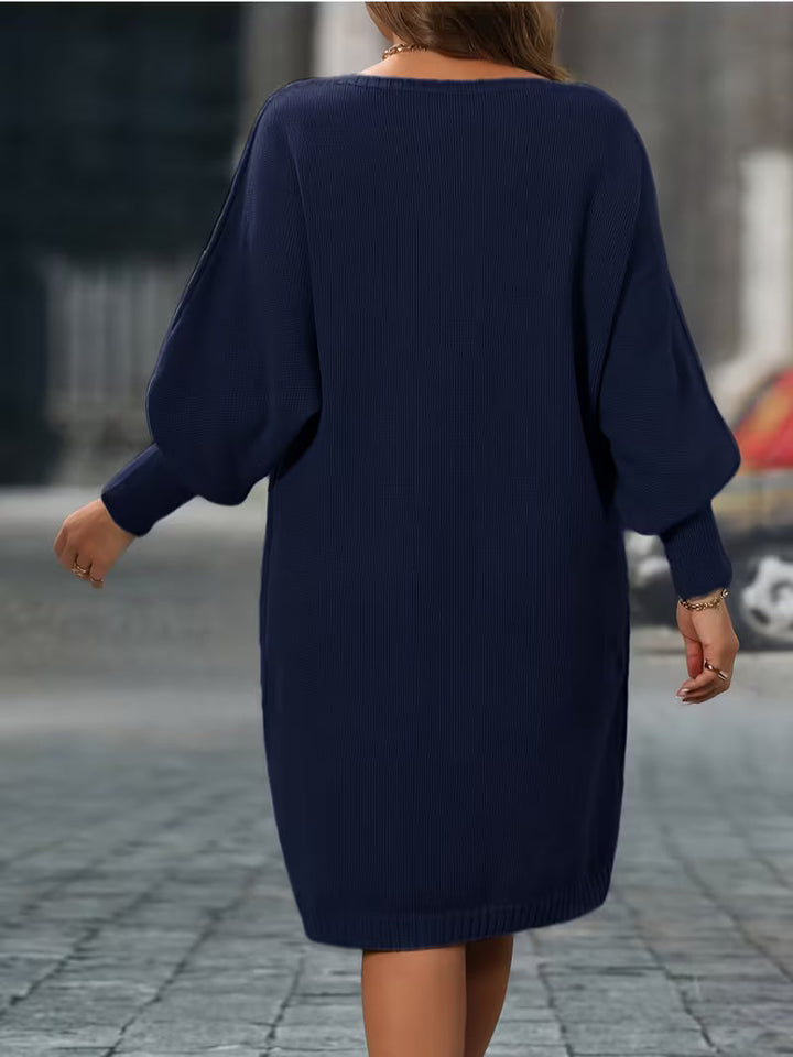 Enkeleida - Rombe Geometrisk Mønster Vinter Kjole