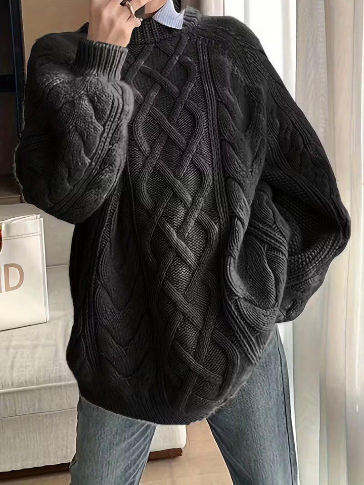 Elayra - Uformell Løs Strikket Genser