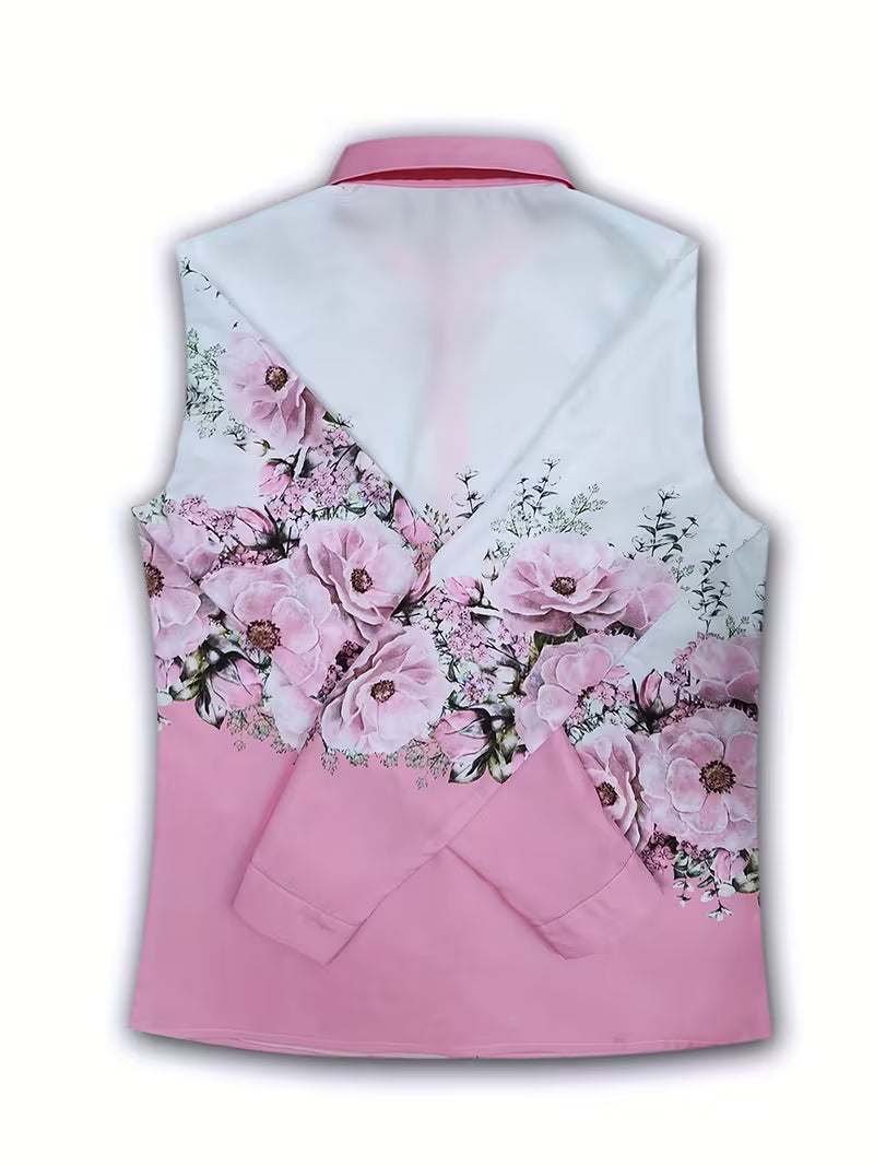 Yaleian - Blomstret Skjorte med Knapper