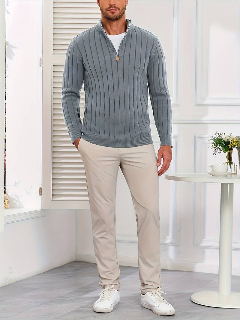 Yedidya - Uformell Langermet Strikket Genser