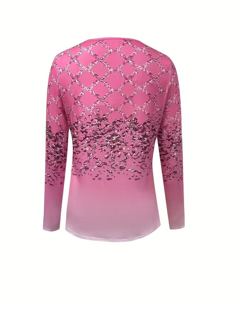 Karita – Uformell Bluse Med V-Hals Og Lange Ermer