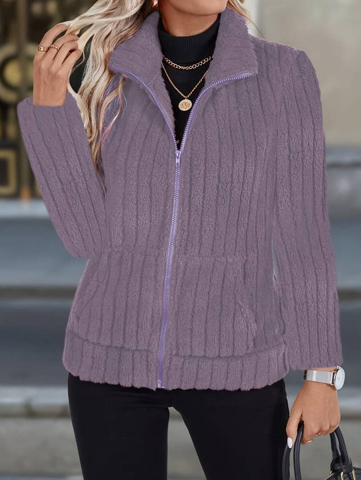 Zoharia - Stilig Vinterjakke Med Lange Ermer og Lomme