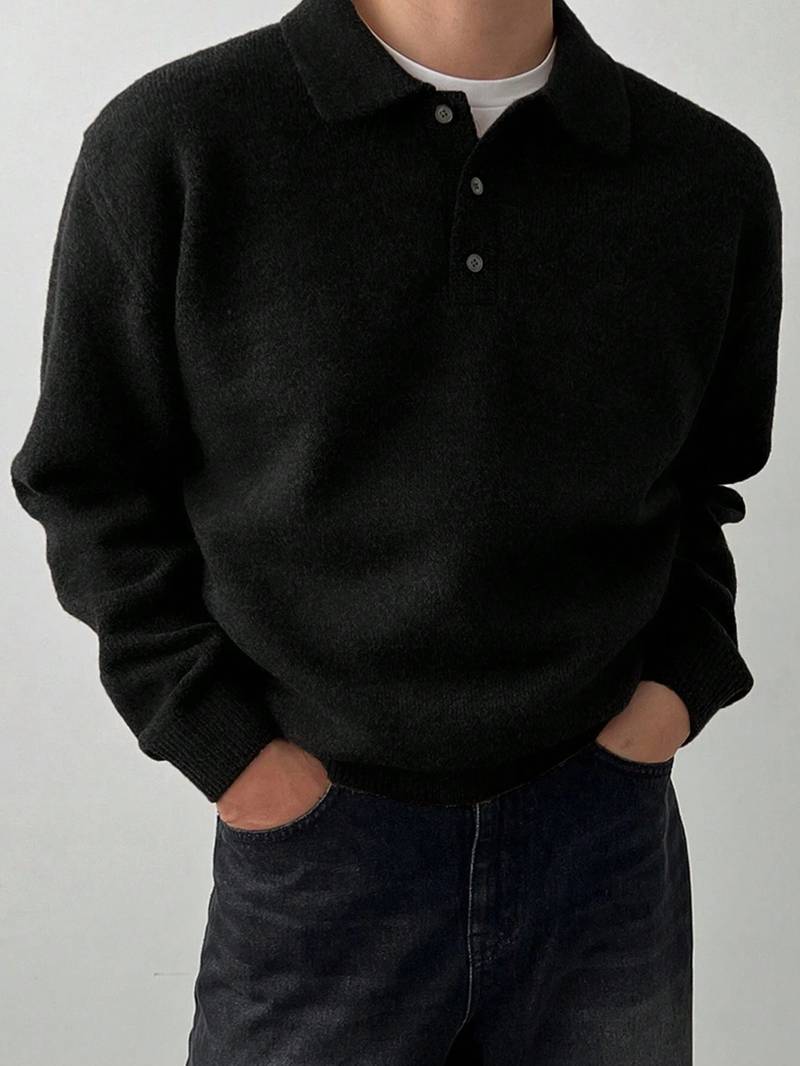 Eliran - Elegant Strikket Topp Med Langermet Høy Hals