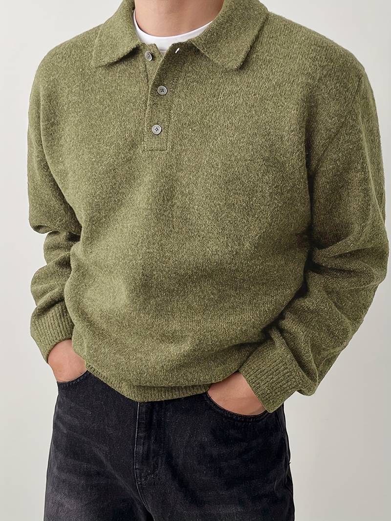 Eliran - Elegant Strikket Topp Med Langermet Høy Hals