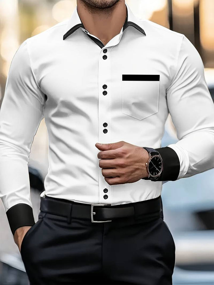 Shoval - Elegant Langermet Skjorte Med Knapper