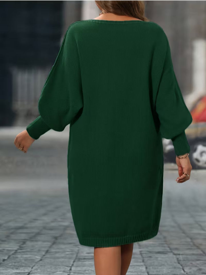 Enkeleida - Rombe Geometrisk Mønster Vinter Kjole