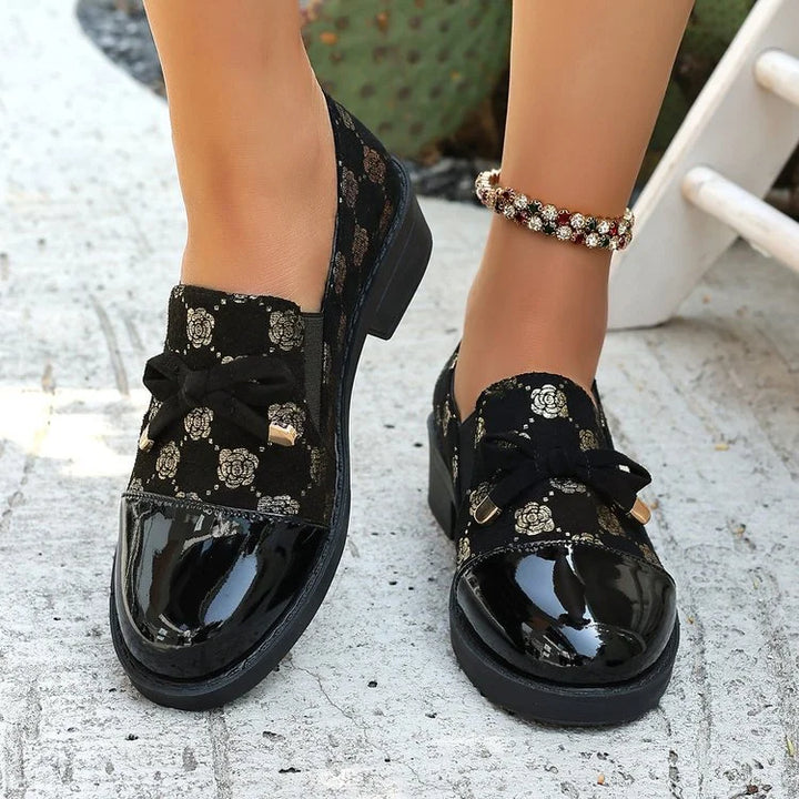 Azahra – Elegante Slip-On Loafers Med Sløyfe