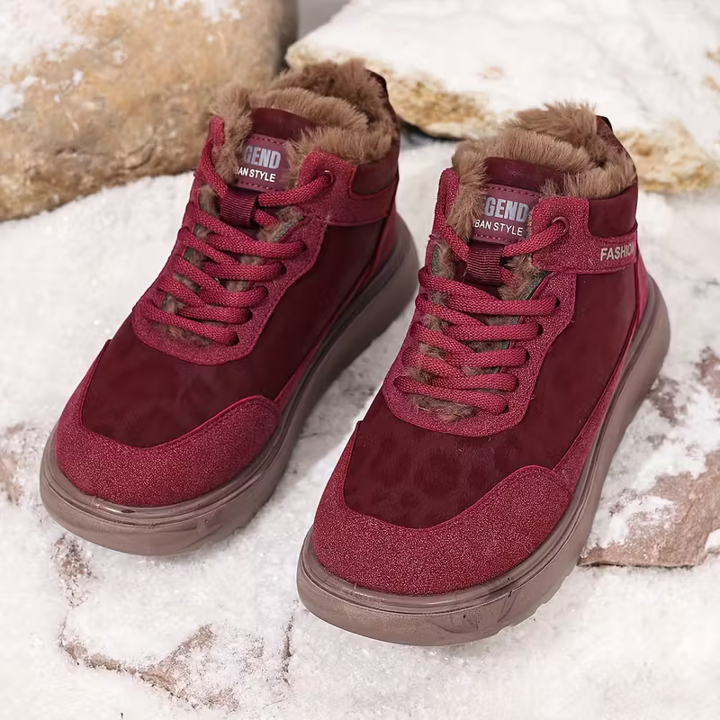 Elizia – Snørestøvletter Med Tykk Såle