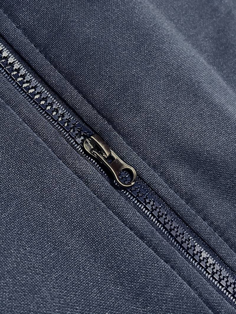 Oziel - Varm Fleece Jakke Med Hette og Glidelås