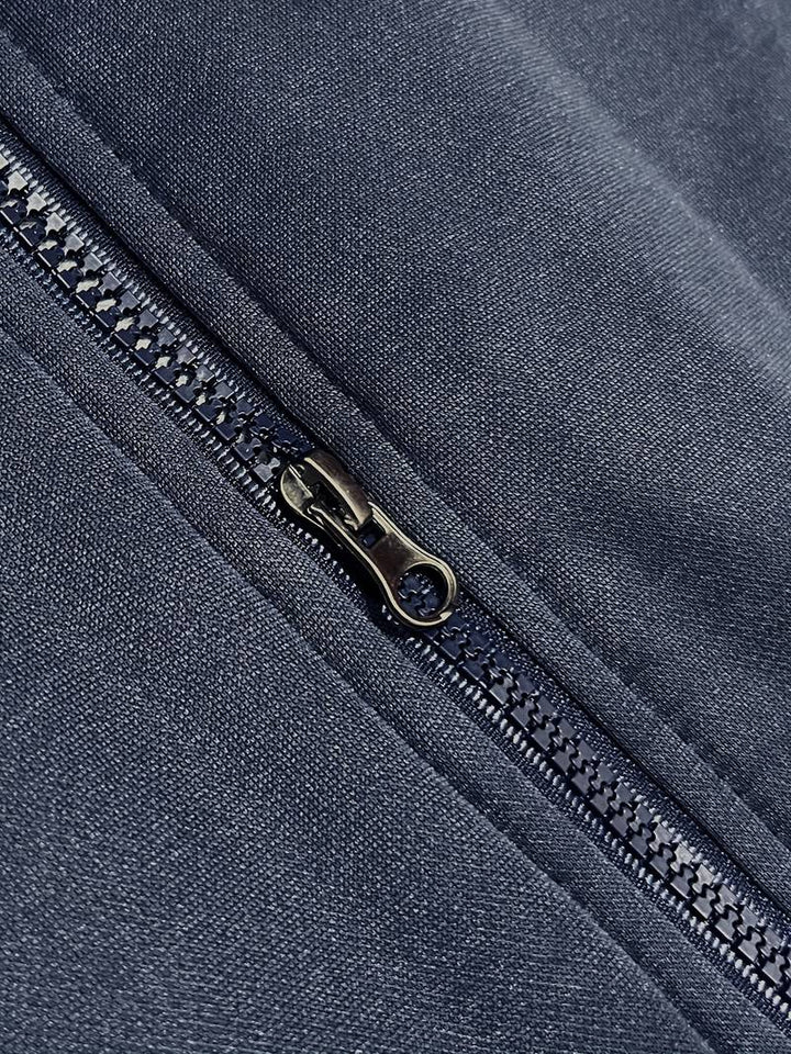 Oziel - Varm Fleece Jakke Med Hette og Glidelås