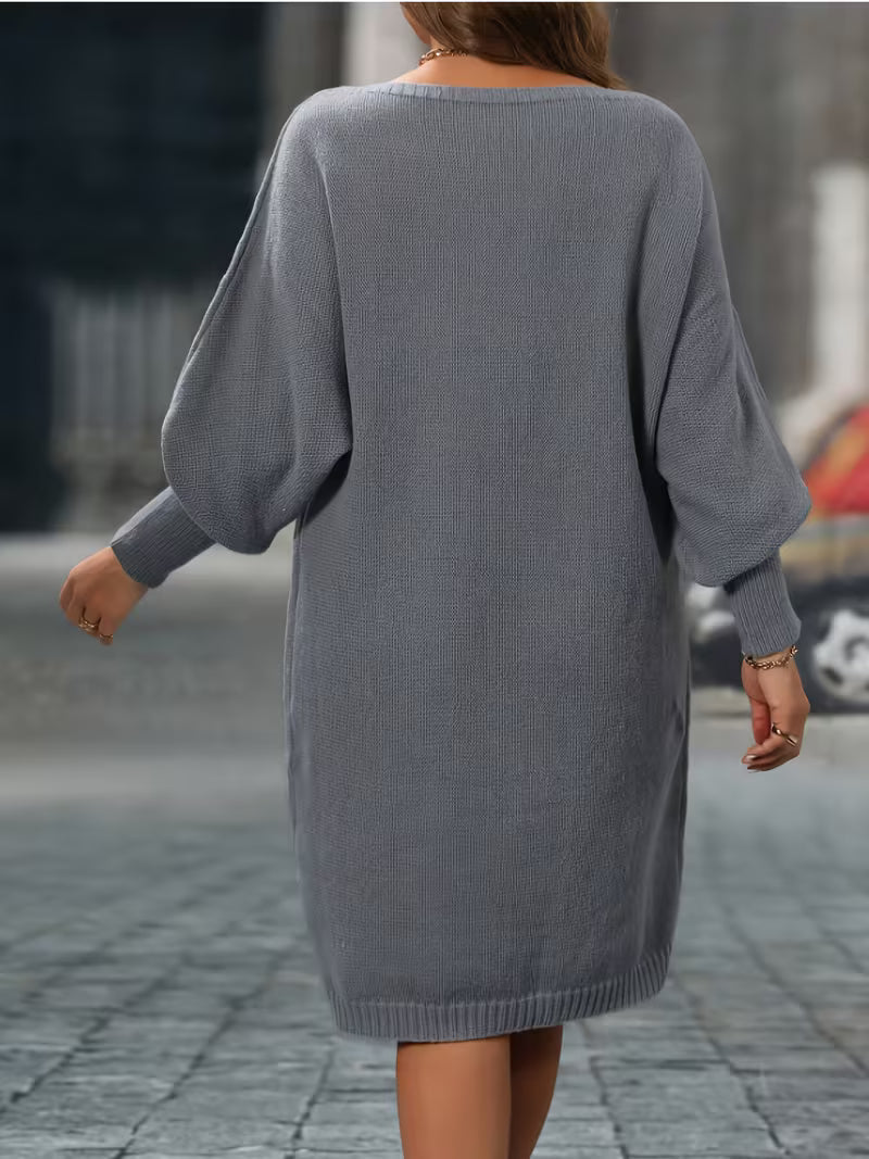 Enkeleida - Rombe Geometrisk Mønster Vinter Kjole