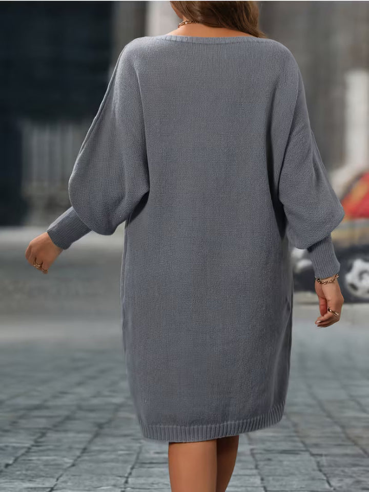 Enkeleida - Rombe Geometrisk Mønster Vinter Kjole