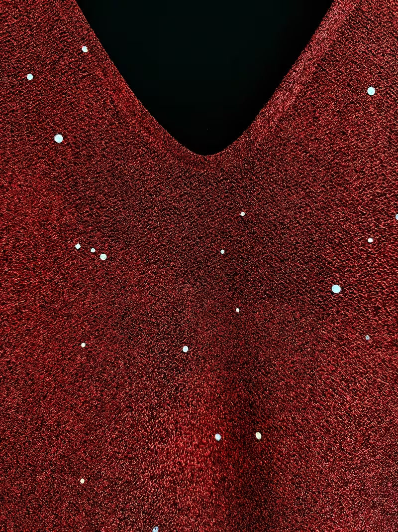 Eglantina - Midikjole Med Tunge Broderte Perler