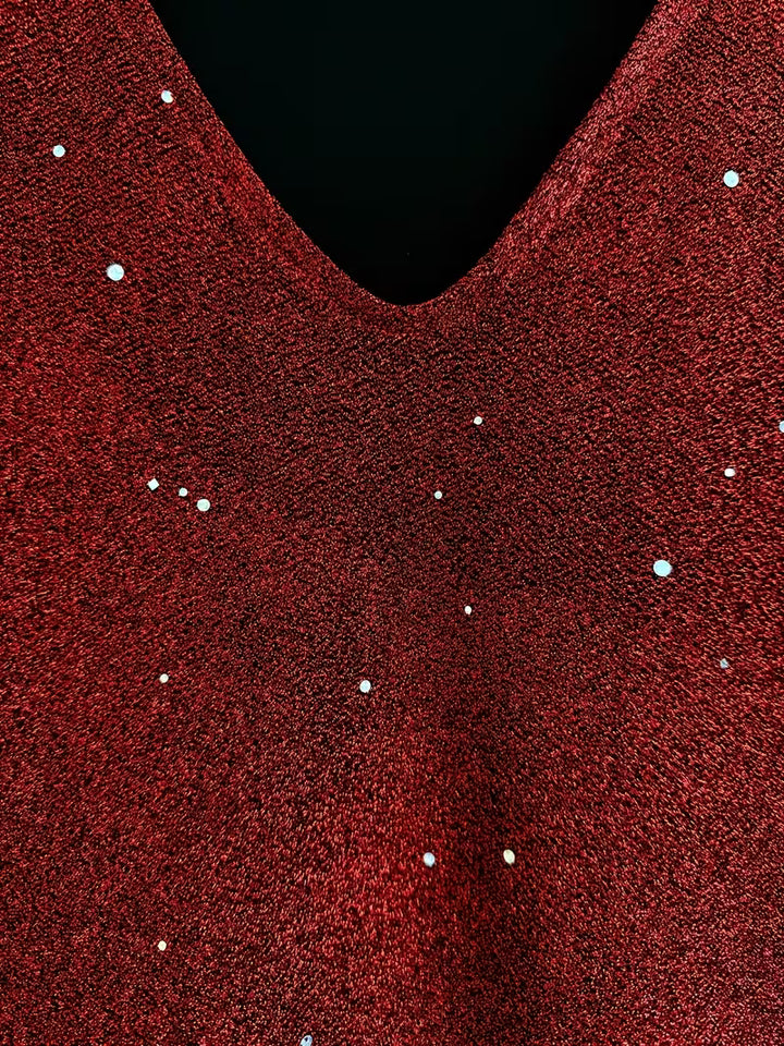 Eglantina - Midikjole Med Tunge Broderte Perler