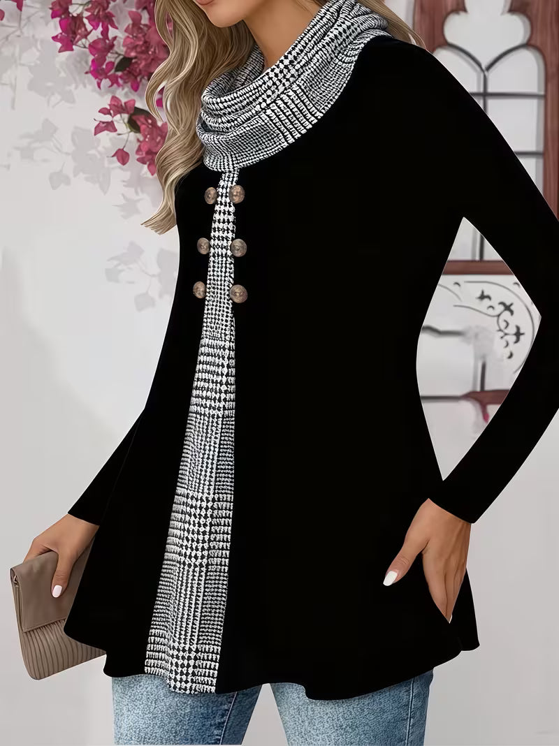 Sahar – T-Skjorte Med Rynket Krage