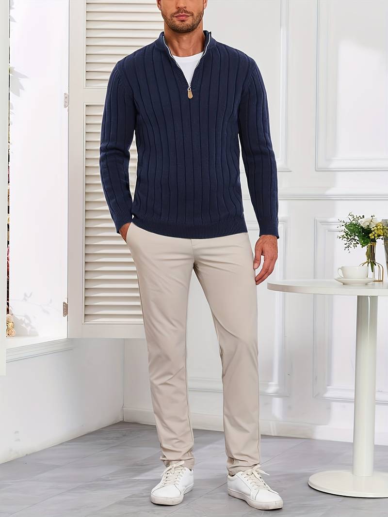 Yedidya - Uformell Langermet Strikket Genser