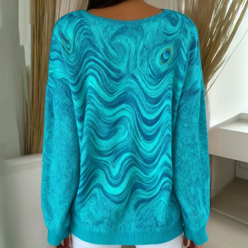 Nyella - Uformell T-Skjorte med Gradienttrykk