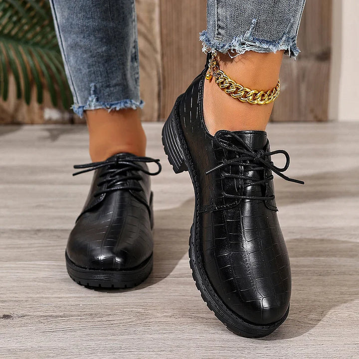 Niyra – Derby Sko Med Tykk Såle Og Snøring