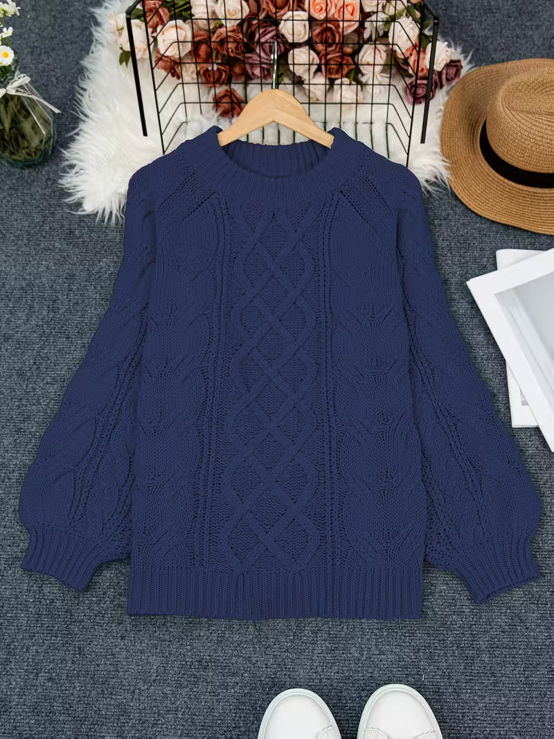 Elayra - Uformell Løs Strikket Genser