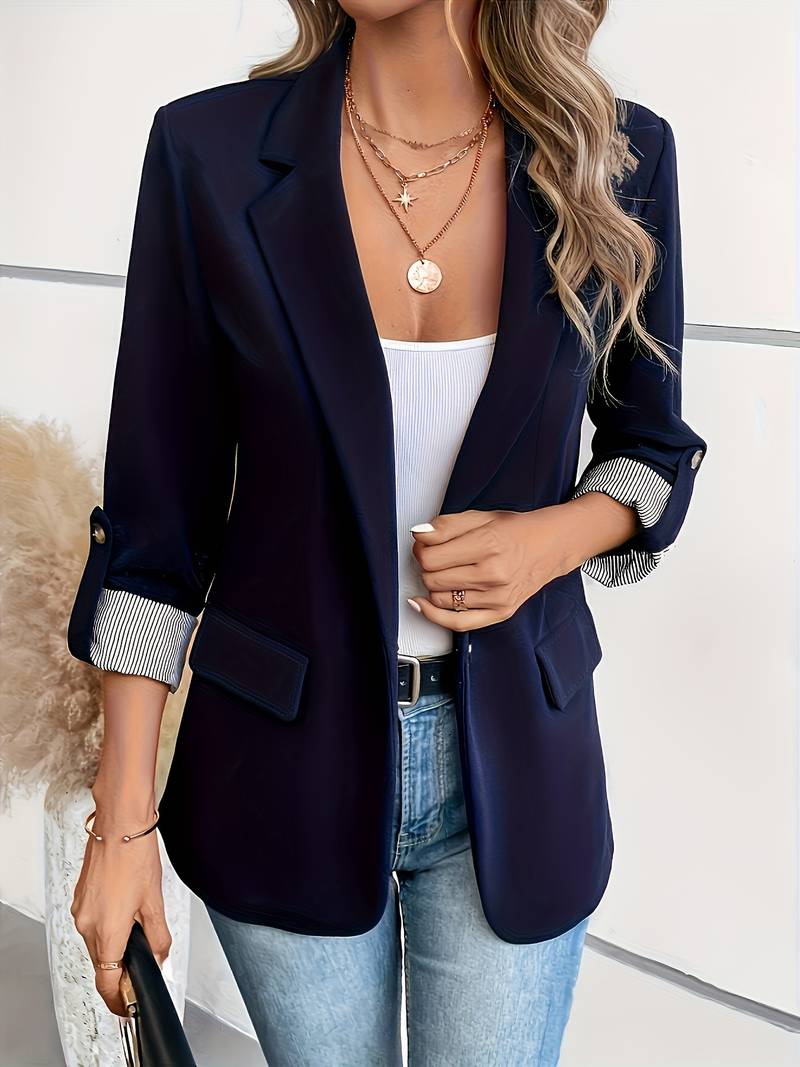 Galiah - Elegant Dobbeltradet Blazer Med Reverskrage