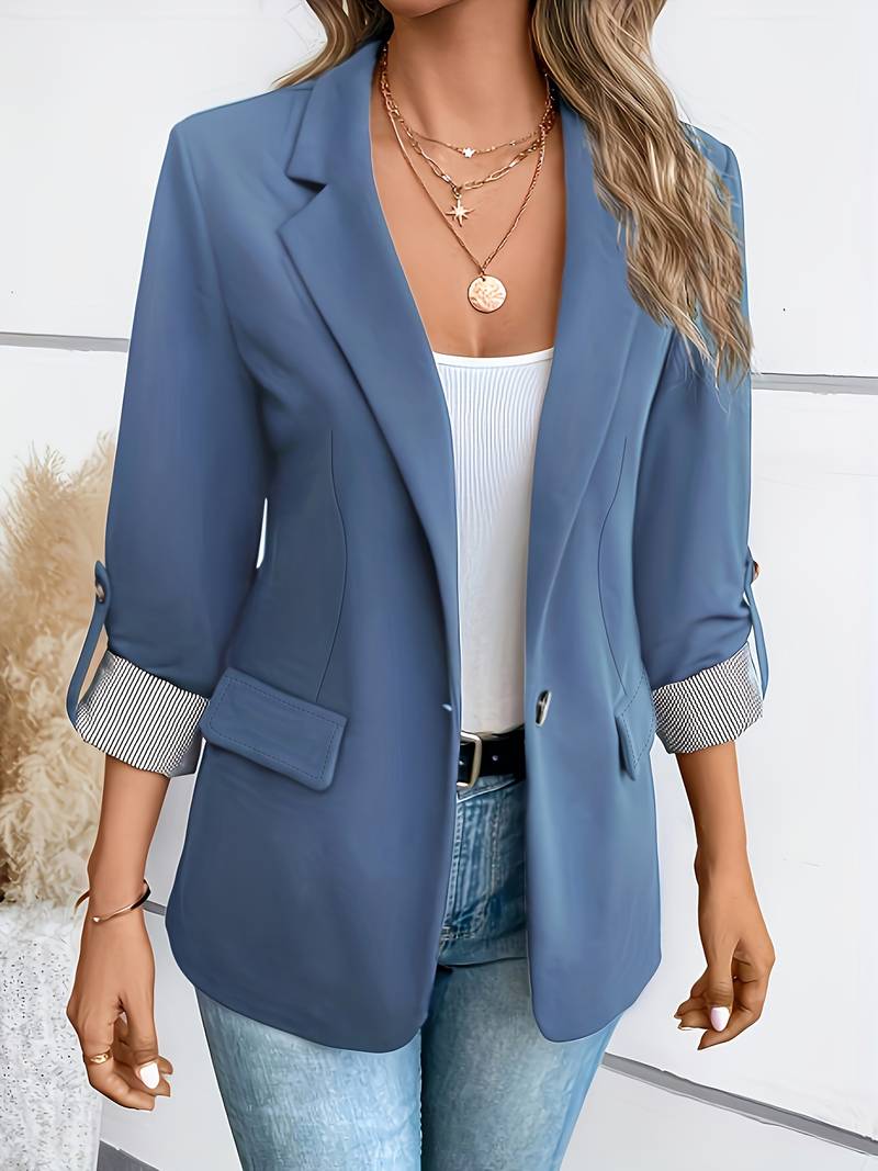 Galiah - Elegant Dobbeltradet Blazer Med Reverskrage