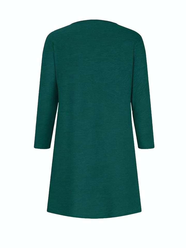 Alinor - Uformell Rutete Patchwork Kjole Med Lange Ermer