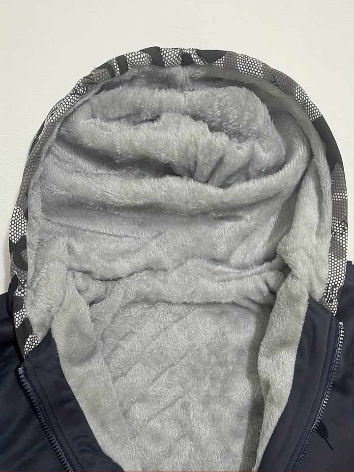 Oziel - Varm Fleece Jakke Med Hette og Glidelås