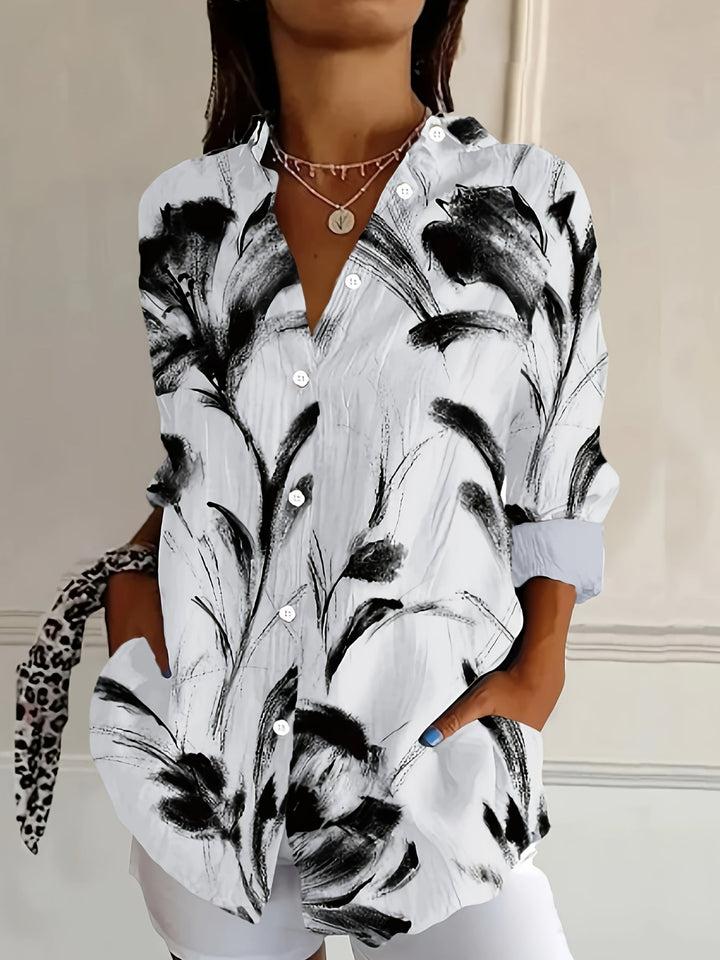 Ulka – Langermet Skjorte Med Blomstertrykk