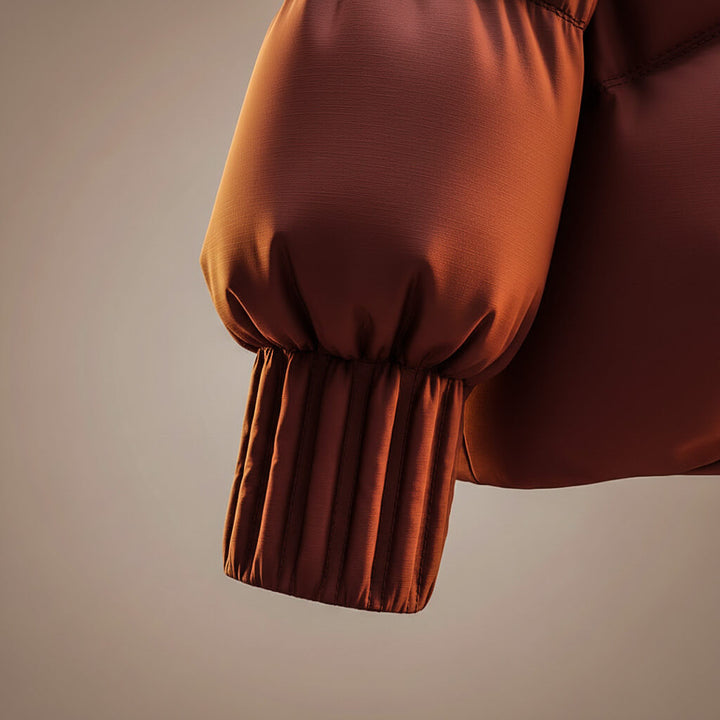 Enina – Stilig Bomullsfrakk Med Pelskrage