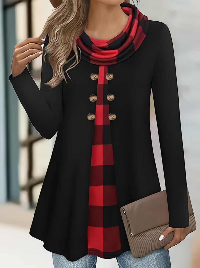 Sahar – T-Skjorte Med Rynket Krage