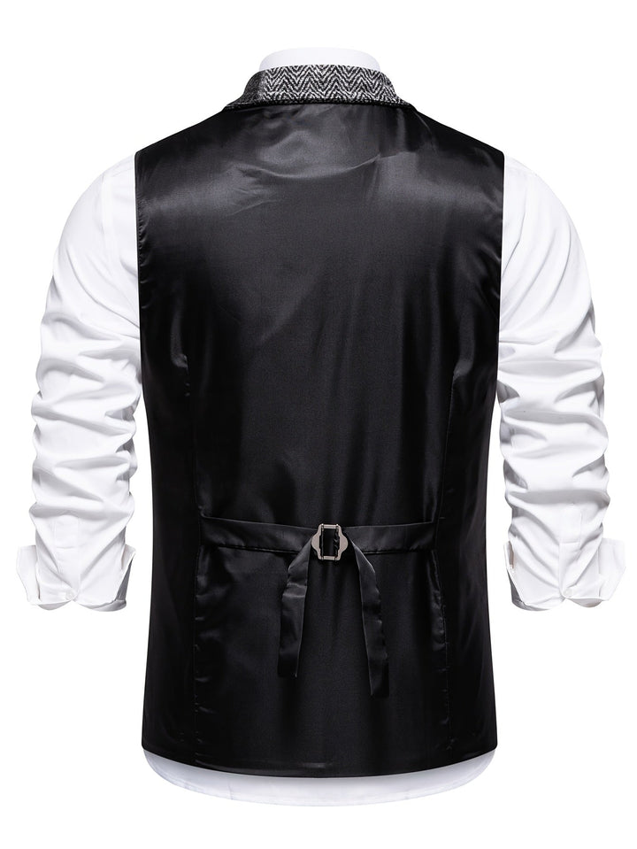 Saverse - Lappeteppe Fiskebeinmønstret Tweedvest