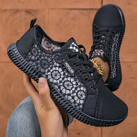 Orly - Pustende Mesh Loafers Med Snøring