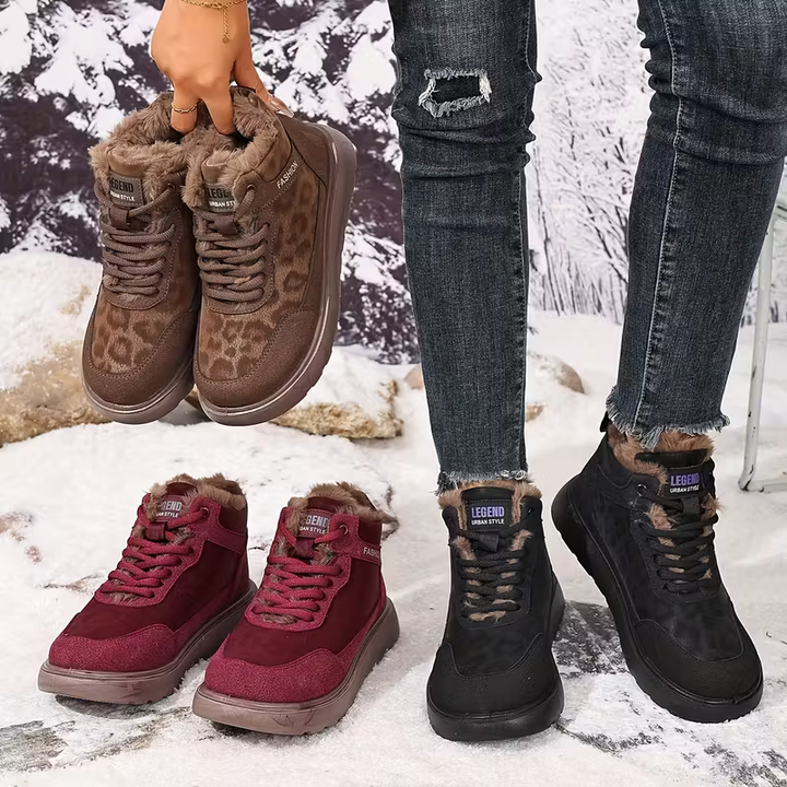 Elizia – Snørestøvletter Med Tykk Såle