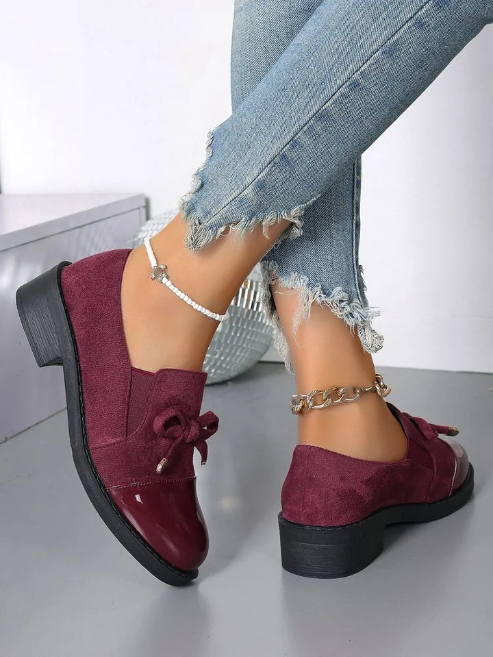 Azahra – Elegante Slip-On Loafers Med Sløyfe