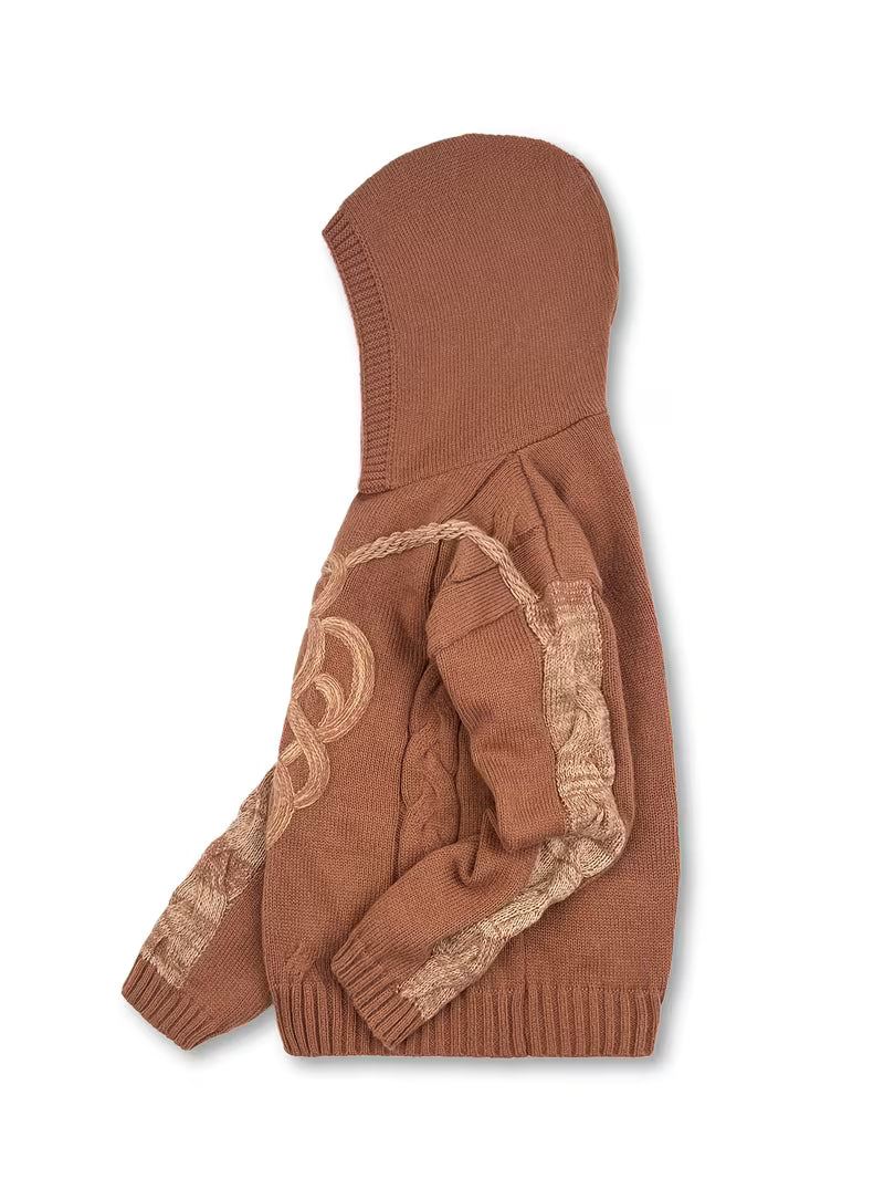 Cypriana – Elegant Strikket Genser Med Hette