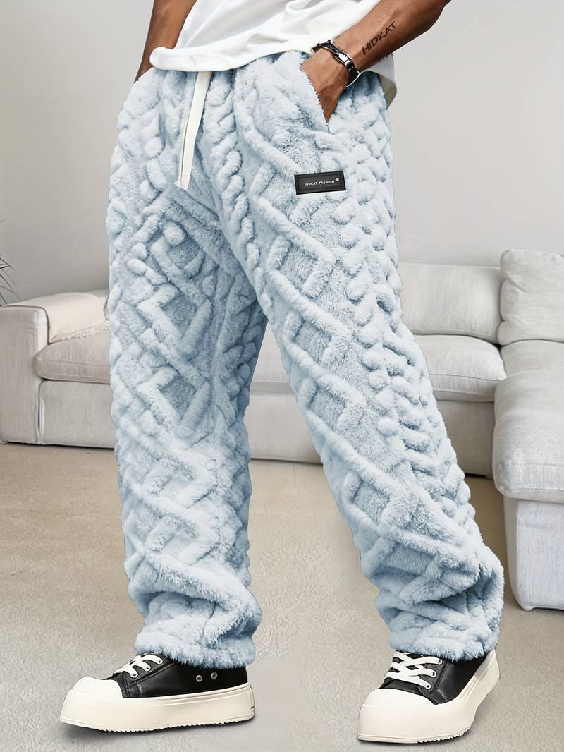 Zecharia - Geometrisk Mønstret Bukse Med Elastisk Linning