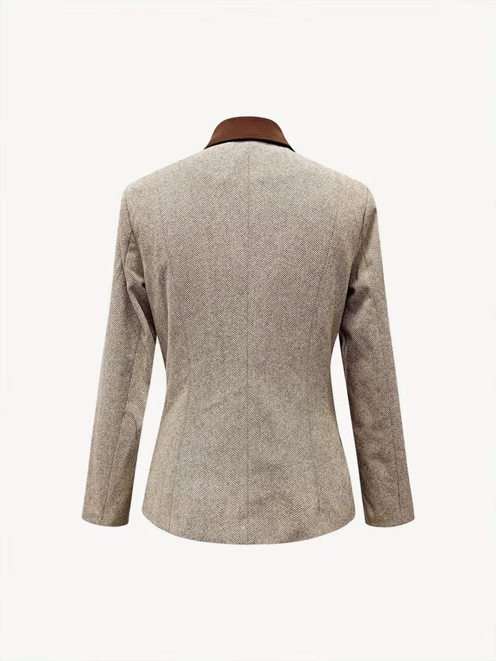 Yessica – Langermet Kåpe med Stripemønster